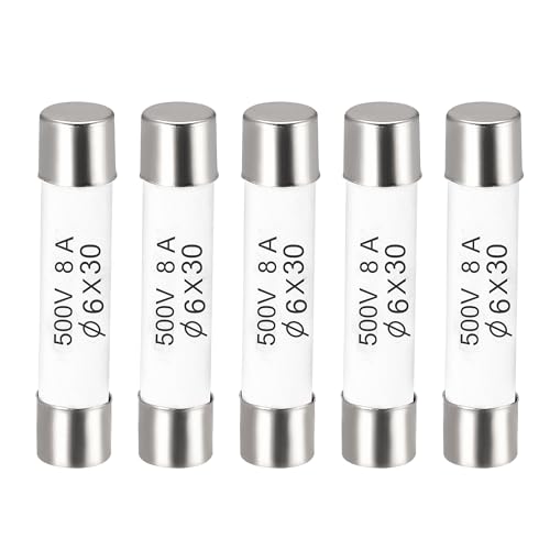 sourcing map 5 Stück Keramik Patronensicherungen Sicherungen Schnelle Ersatz 8A 500V 6x30mm für Verstärker Energiesparlampe Vorschaltgerät sourcing map 5 Stück Keramik Patronensicherungen Sicherungen Schnelle Ersatz 8A 500V 6x30mm für Verstärker Energiesparlampe Vorschaltgerät von sourcing map