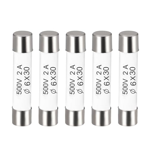 sourcing map 5 Stück Keramik Sicherungen Schneller Ersatz für 2A 500V 6x30mm Verstärker Energiesparlampe Vorschaltgerät sourcing map 5 Stück Keramik Sicherungen Schneller Ersatz für 2A 500V 6x30mm Verstärker Energiesparlampe Vorschaltgerät von sourcing map