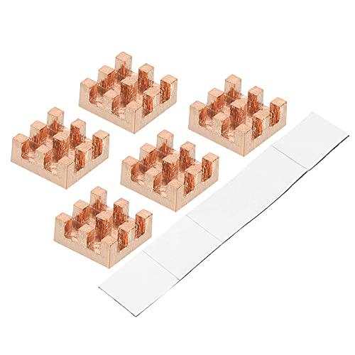 sourcing map 5 Stück Kupferkühlkörper 7x7x3mm mit Selbstklebendem für IC Chipsatz Kühler sourcing map 5 Stück Kupferkühlkörper 7x7x3mm mit Selbstklebendem für IC Chipsatz Kühler von sourcing map