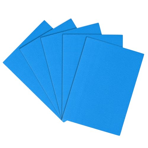 sourcing map 5 Stücke Wellpappe Papierblatt für Kunst und DIY Projekt 7,87 Inch x 11,81 Inch blau von sourcing map