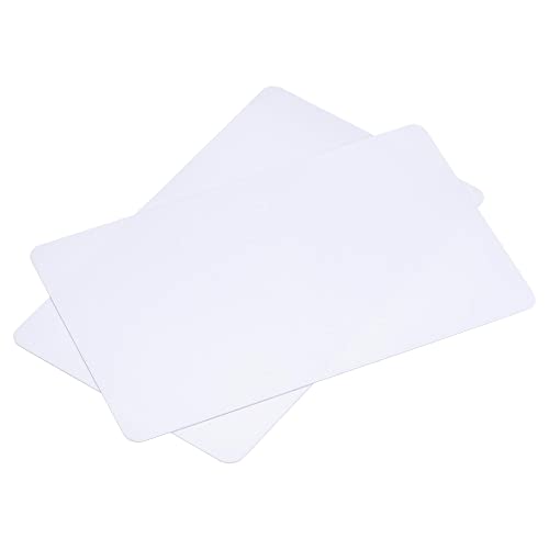 sourcing map 50 Stück Blanko PVC Karten für Ausweisdrucker Grafikqualität Weißer Kunststoff CR80 20 Mil (CR-8020) von sourcing map