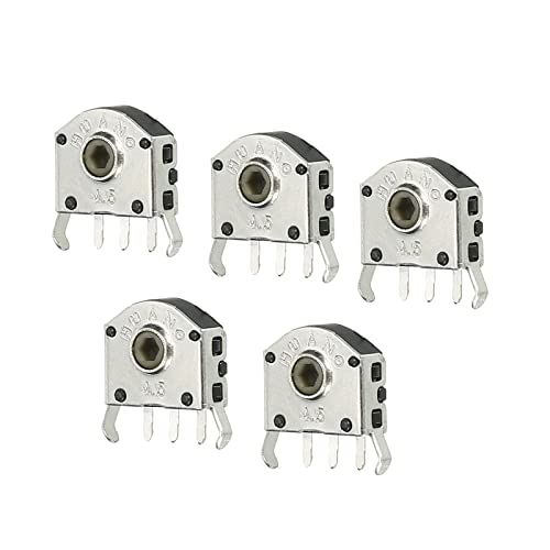 sourcing map 5Stk Maus Rad Encoder 4.5mm 300W Zeitgenauer Dekoder Drehbare Maus Schriftrolle Rad Enkoder von sourcing map