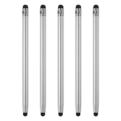 sourcing map 5Stk Stylus Stifte für Touchscreens Kapazitiv Stylus Universal Tablet Stift Sensibilität Präzision Silber von sourcing map