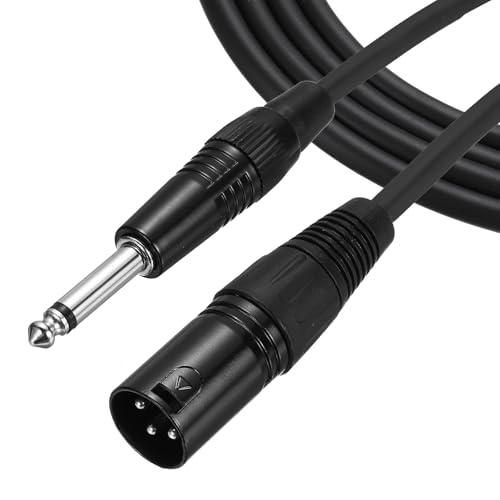 sourcing map 6,35 mm TS-Stecker auf XLR-Stecker, Interconnect-Audio-Mikrofonkabel, XLR-Stecker auf Stecker, Adapter-Mikrofonkabel für Bühnenstudio-Kabel von sourcing map