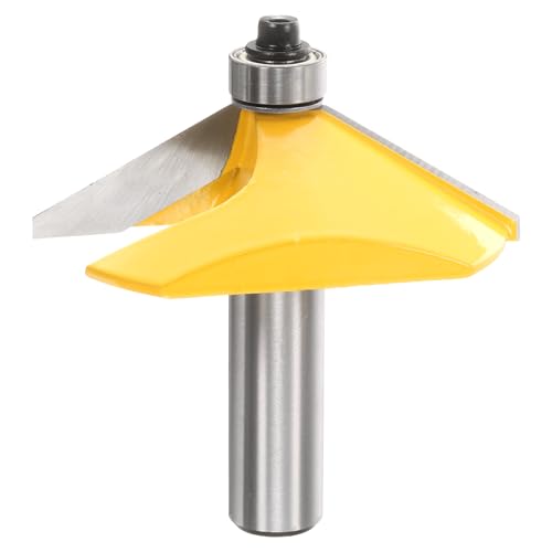 sourcing map 60 Grad Fasenfräser Bit 1/2 Zoll Schaft 1,8 cm Schnittlänge Hartmetallspitze mit Lager für Holzbearbeitung Fräser Werkzeug Gelb sourcing map 60 Grad Fasenfräser Bit 1/2 Zoll Schaft 1,8 cm Schnittlänge Hartmetallspitze mit Lager für Holzbearbeitung Fräser Werkzeug Gelb von sourcing map