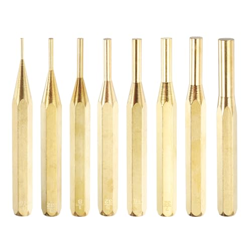 sourcing map 8-teiliges Messing-Stanzer-Set, 1/16 Zoll, 3/32 Zoll, 1/8 Zoll, 5/32 Zoll, 3/16 Zoll, 7/32 Zoll, 1/4 Zoll, 5/16 Zoll, nicht beschädigender Antrieb, Splinttreiber, zylindrische sourcing map 8-teiliges Messing-Stanzer-Set, 1/16 Zoll, 3/32 Zoll, 1/8 Zoll, 5/32 Zoll, 3/16 Zoll, 7/32 Zoll, 1/4 Zoll, 5/16 Zoll, nicht beschädigender Antrieb, Splinttreiber, zylindrische von sourcing map