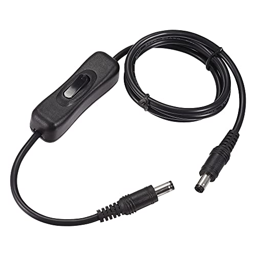 sourcing map DC-Kabel mit EIN/AUS-Schalter 5,5 mm x 2,1 mm DC-Stecker auf Stecker Verlängerungskabel 1M schwarz für LED-Schreibtischlampe LED-Streifen sourcing map DC-Kabel mit EIN/AUS-Schalter 5,5 mm x 2,1 mm DC-Stecker auf Stecker Verlängerungskabel 1M schwarz für LED-Schreibtischlampe LED-Streifen von sourcing map