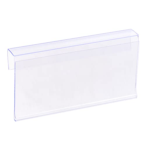 sourcing map Etikettenhalter L-Form, 80 x 40 mm, transparenter Kunststoff, für Drahtablage, 30 Stück von sourcing map