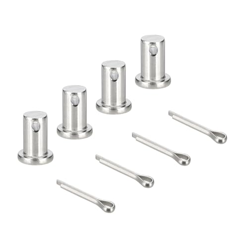 sourcing map Gabelkopfstifte, M10 x 16 mm, 304 Edelstahl, Einloch, Flachkopf, Anhängerkupplung, Verschlusssysteme mit Splinten für Möbelmontage, Anhänger, Rasenmäher, Silber, 4 Stück sourcing map Gabelkopfstifte, M10 x 16 mm, 304 Edelstahl, Einloch, Flachkopf, Anhängerkupplung, Verschlusssysteme mit Splinten für Möbelmontage, Anhänger, Rasenmäher, Silber, 4 Stück von sourcing map