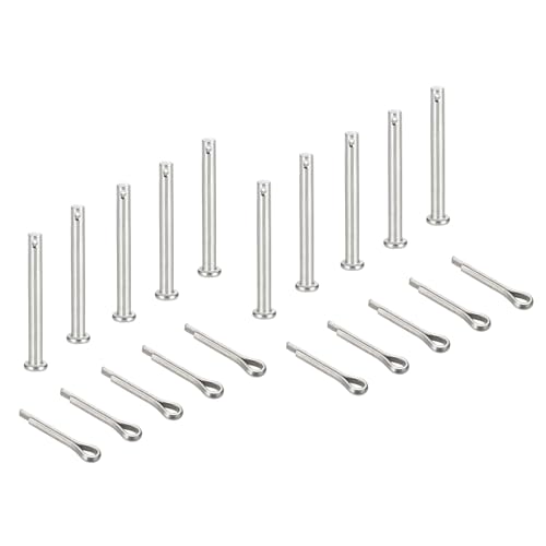 sourcing map Gabelkopfstifte, M5 x 60 mm, 304 Edelstahl, Einloch, Flachkopf, Anhängerkupplung, Verschlusssysteme mit Splinten für Möbelmontage, Anhänger, Rasenmäher, Silber, 10 Stück sourcing map Gabelkopfstifte, M5 x 60 mm, 304 Edelstahl, Einloch, Flachkopf, Anhängerkupplung, Verschlusssysteme mit Splinten für Möbelmontage, Anhänger, Rasenmäher, Silber, 10 Stück von sourcing map