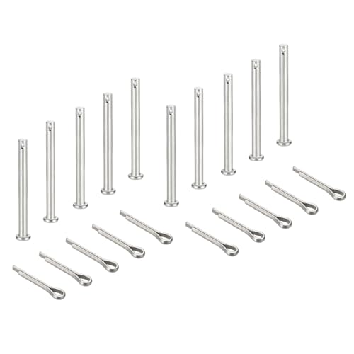 sourcing map Gabelkopfstifte, M5 x 80 mm, 304 Edelstahl, Einloch, Flachkopf, Anhängerkupplung, Verschlusssysteme mit Splinten für Möbelmontage, Anhänger, Rasenmäher, Silber, 10 Stück sourcing map Gabelkopfstifte, M5 x 80 mm, 304 Edelstahl, Einloch, Flachkopf, Anhängerkupplung, Verschlusssysteme mit Splinten für Möbelmontage, Anhänger, Rasenmäher, Silber, 10 Stück von sourcing map