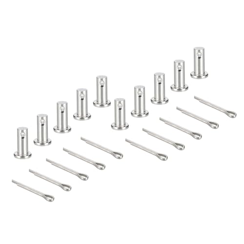 sourcing map Gabelkopfstifte, M6 x 12 mm, 304 Edelstahl, Einloch, Flachkopf, Anhängerkupplung, Verschlusssysteme mit Splinten für Möbelmontage, Anhänger, Rasenmäher, Silber, 10 Stück sourcing map Gabelkopfstifte, M6 x 12 mm, 304 Edelstahl, Einloch, Flachkopf, Anhängerkupplung, Verschlusssysteme mit Splinten für Möbelmontage, Anhänger, Rasenmäher, Silber, 10 Stück von sourcing map