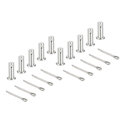 sourcing map Gabelkopfstifte, M6 x 16 mm, 304 Edelstahl, Einloch, Flachkopf, Anhängerkupplung, Verschlusssysteme mit Splinten für Möbelmontage, Anhänger, Rasenmäher, Silber, 10 Stück sourcing map Gabelkopfstifte, M6 x 16 mm, 304 Edelstahl, Einloch, Flachkopf, Anhängerkupplung, Verschlusssysteme mit Splinten für Möbelmontage, Anhänger, Rasenmäher, Silber, 10 Stück von sourcing map