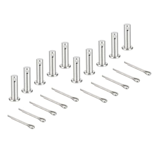 sourcing map Gabelkopfstifte, M6 x 20 mm, 304 Edelstahl, Einloch, Flachkopf, Anhängerkupplung, Verschlusssysteme mit Splinten für Möbelmontage, Anhänger, Rasenmäher, Silber, 10 Stück sourcing map Gabelkopfstifte, M6 x 20 mm, 304 Edelstahl, Einloch, Flachkopf, Anhängerkupplung, Verschlusssysteme mit Splinten für Möbelmontage, Anhänger, Rasenmäher, Silber, 10 Stück von sourcing map
