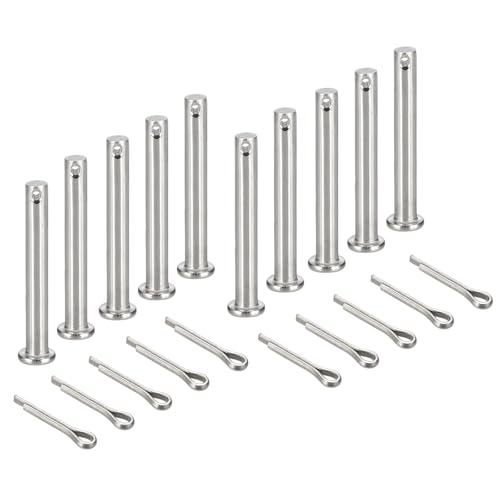 sourcing map Gabelkopfstifte, M6 x 50 mm, 304 Edelstahl, Einloch, Flachkopf, Anhängerkupplung, Verschlusssysteme mit Splinten für Möbelmontage, Anhänger, Rasenmäher, Silber, 10 Stück sourcing map Gabelkopfstifte, M6 x 50 mm, 304 Edelstahl, Einloch, Flachkopf, Anhängerkupplung, Verschlusssysteme mit Splinten für Möbelmontage, Anhänger, Rasenmäher, Silber, 10 Stück von sourcing map