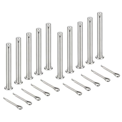 sourcing map Gabelkopfstifte, M6 x 60 mm, 304 Edelstahl, Einloch, Flachkopf, Anhängerkupplung, Verschlusssysteme mit Splinten für Möbelmontage, Anhänger, Rasenmäher, Silber, 10 Stück sourcing map Gabelkopfstifte, M6 x 60 mm, 304 Edelstahl, Einloch, Flachkopf, Anhängerkupplung, Verschlusssysteme mit Splinten für Möbelmontage, Anhänger, Rasenmäher, Silber, 10 Stück von sourcing map
