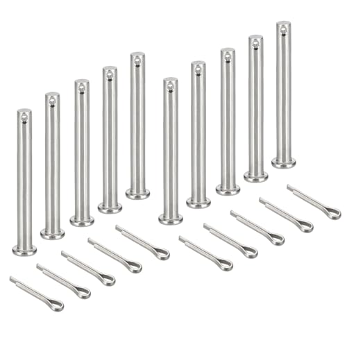 sourcing map Gabelkopfstifte, M6 x 70 mm, 304 Edelstahl, Einloch, Flachkopf, Anhängerkupplung, Verschlusssysteme mit Splinten für Möbelmontage, Anhänger, Rasenmäher, Silber, 10 Stück sourcing map Gabelkopfstifte, M6 x 70 mm, 304 Edelstahl, Einloch, Flachkopf, Anhängerkupplung, Verschlusssysteme mit Splinten für Möbelmontage, Anhänger, Rasenmäher, Silber, 10 Stück von sourcing map