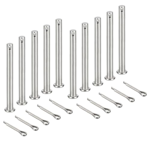 sourcing map Gabelkopfstifte, M6 x 80 mm, 304 Edelstahl, Einloch, Flachkopf, Anhängerkupplung, Verschlusssysteme mit Splinten für Möbelmontage, Anhänger, Rasenmäher, Silber, 10 Stück sourcing map Gabelkopfstifte, M6 x 80 mm, 304 Edelstahl, Einloch, Flachkopf, Anhängerkupplung, Verschlusssysteme mit Splinten für Möbelmontage, Anhänger, Rasenmäher, Silber, 10 Stück von sourcing map