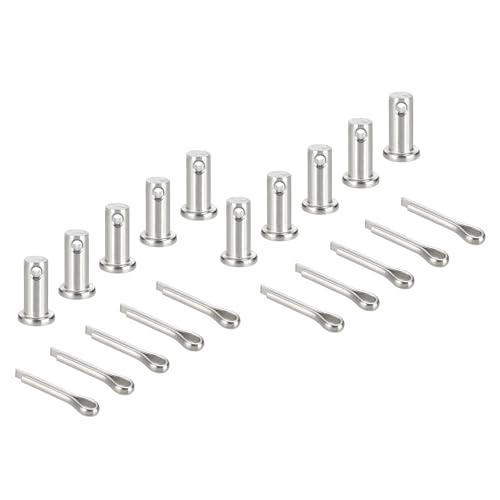 sourcing map Gabelkopfstifte, M8 x 16 mm, 304 Edelstahl, Einloch, Flachkopf, Anhängerkupplung, Verschlusssysteme mit Splinten für Möbelmontage, Anhänger, Rasenmäher, Silber, 10 Stück sourcing map Gabelkopfstifte, M8 x 16 mm, 304 Edelstahl, Einloch, Flachkopf, Anhängerkupplung, Verschlusssysteme mit Splinten für Möbelmontage, Anhänger, Rasenmäher, Silber, 10 Stück von sourcing map