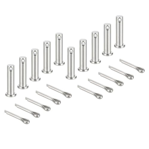 sourcing map Gabelkopfstifte, M8 x 40 mm, 304 Edelstahl, Einloch, Flachkopf, Anhängerkupplung, Verschlusssysteme mit Splinten für Möbelmontage, Anhänger, Rasenmäher, Silber, 10 Stück sourcing map Gabelkopfstifte, M8 x 40 mm, 304 Edelstahl, Einloch, Flachkopf, Anhängerkupplung, Verschlusssysteme mit Splinten für Möbelmontage, Anhänger, Rasenmäher, Silber, 10 Stück von sourcing map