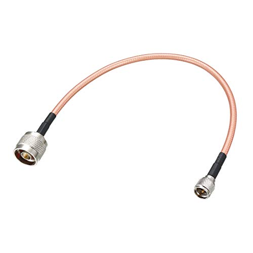 sourcing map 0.3Meter Koaxialkabel, RG142 SAT Antennenkabel N-Stecker auf Mini UHF-Stecker Antennenkabel für Audio- und Videoübertragungs von sourcing map