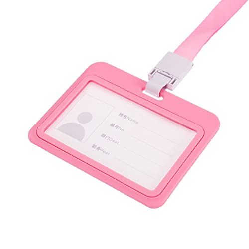 sourcing map ID Ausweishalter 4x3.1" Horizontal ABS Doppelseitig mit Abtrennbar Umhängeband Rosa sourcing map ID Ausweishalter 4x3.1" Horizontal ABS Doppelseitig mit Abtrennbar Umhängeband Rosa von sourcing map