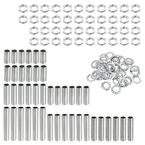 sourcing map Lampenrohr Kit mit Kontermuttern Zahnscheiben M10 Gewindebefestigungen Sortiment für Kronleuchter Deckenleuchte Reparatur Montage DIY Hardware, 126 Stück sourcing map Lampenrohr Kit mit Kontermuttern Zahnscheiben M10 Gewindebefestigungen Sortiment für Kronleuchter Deckenleuchte Reparatur Montage DIY Hardware, 126 Stück von sourcing map