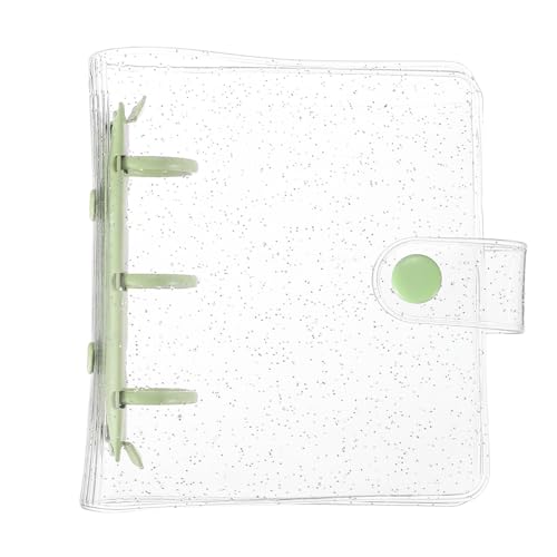 sourcing map Mini-Bindereinband, 10,9 cm, PVC, transparent, 3 Ringe, nachfüllbares Notizbuch mit Druckknopf, für Fotokarten, Sammelalben, Tagebuch, Grün sourcing map Mini-Bindereinband, 10,9 cm, PVC, transparent, 3 Ringe, nachfüllbares Notizbuch mit Druckknopf, für Fotokarten, Sammelalben, Tagebuch, Grün von sourcing map