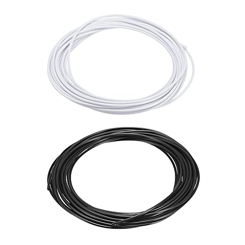 sourcing map Nachfüller PLA ABS Filamente 1.75mm 5M/16.4ft für 3D Druck Stift Schwarz Weiß von sourcing map