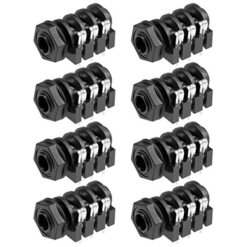 sourcing map PCB Mount 6,35 mm 6-polige Buchse Kopfhörer Stereo Klinke Audio Video Stecker Schwarz 8 Stück sourcing map PCB Mount 6,35 mm 6-polige Buchse Kopfhörer Stereo Klinke Audio Video Stecker Schwarz 8 Stück von sourcing map