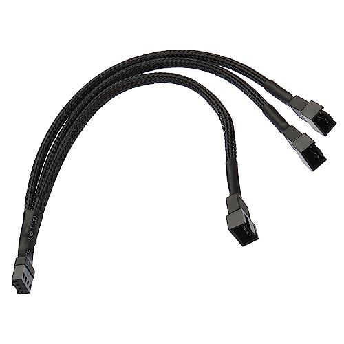 sourcing map PWM Lüfterverteiler Kabel 10.6" 4 Pin Buchsen zu 3 Pin Stecker PC Lüfter Hülse Leistung Verlängerung Kabel Adapter 1 bis 3 Konverter für Computer von sourcing map