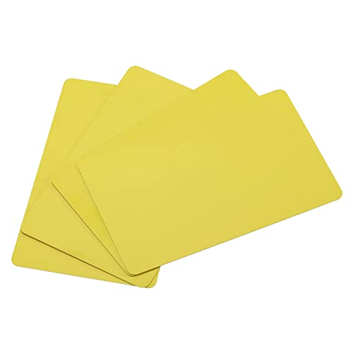 sourcing map Packung mit 50 leer PVC-Karten für ID Ausweisdrucker Grafik Plastik 15mil gelb von sourcing map