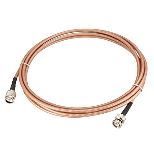 sourcing map RF Koaxial Koaxialkabel RG400 TNC Stecker Rechtwinklig auf BNC Stecker 9Fuß von sourcing map