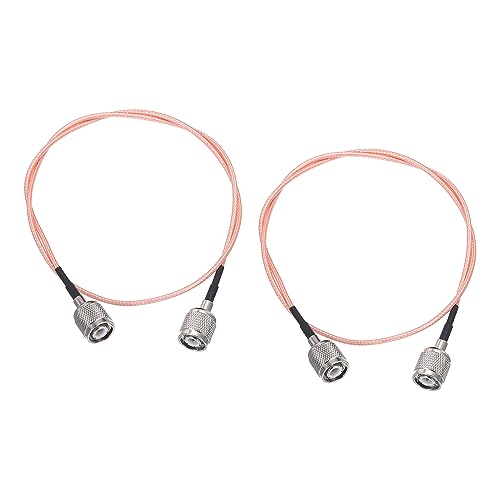 sourcing map RG316 Koaxialkabel TNC Männlich zu TNC Stecker Geringer Verlust RF Koaxial Kabel 2FT 50 Ohm Orange 2Stk von sourcing map
