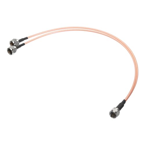 sourcing map RG6 Verteiler Koax Kabel 3 Wege F Stecker an 2 F Stecker Adapter 11.8" 75 Ohm für Antenna TV Video DVD Spieler RG316 Koaxialkabel von sourcing map