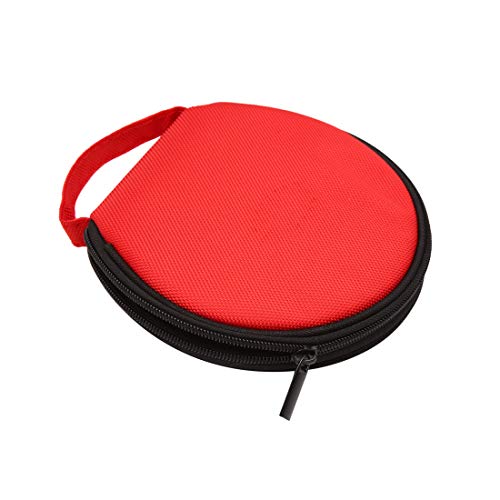sourcing map Reißverschluss Auto 20 CD DVD Tasche Halter Aufbewahrung Brieftasche rot Nylon DE de von sourcing map