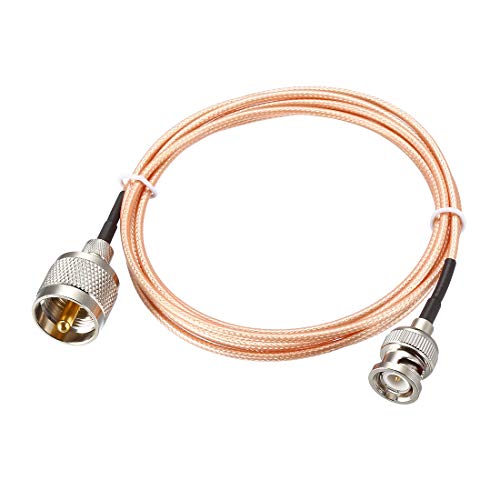 sourcing map Runder Pin UHF (PL259) Stecker auf BNC Stecker Antennenkabel, RG316 Koaxialkabel, 3 m für Koax Mobile auf Basis Antenne von sourcing map
