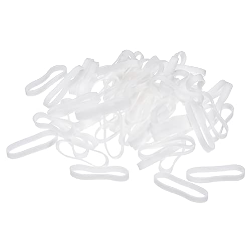 sourcing map Silikon-Gummiringe, 200 Stück, rutschfest, 30 mm Durchmesser, 1 mm dick, 5 mm Breite für Drahtschnur, Kabelverpackung, Bündel von sourcing map