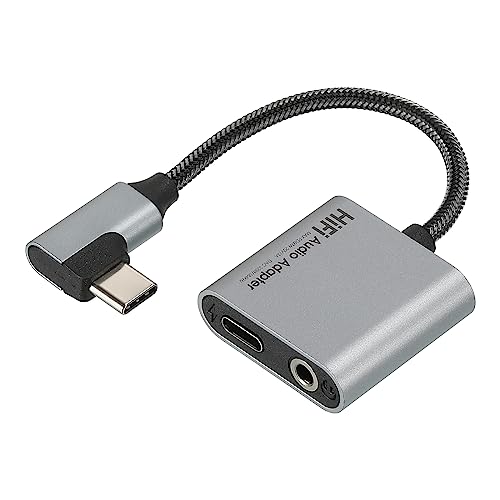 sourcing map USB C auf 3.5mm Kopfhörer und 60W PD Schnell Aufladen Adapter 2 in 1 Typ C bis Hi-Res AUX Audio Jack HiFi für Stereo Earbuds von sourcing map