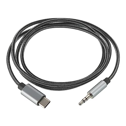 sourcing map USB C auf 3.5mm Stecker Audio Aux Jack Kabel Typ C Adapter bis 3.5mm TRS Kopfhörer Auto Stereo HiFi Kordel 3.3ft für Handy Lautsprecher Grau von sourcing map