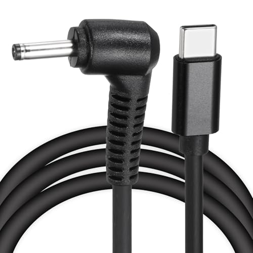 sourcing map USB C auf DC PD Power Schnellladekabel, 3,5 mm x 1,35 mm, 65 W/12 V DC Stromkabel, Typ C Eingang, 3 A Adapter, Klinken-Konverter für Router, Kamera, TV-Box, Schreibtischlampe (schwarz) von sourcing map