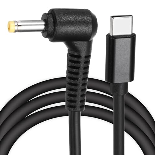 sourcing map USB C auf DC PD Power Schnellladekabel, 4,0 mm x 1,7 mm, 65 W/12 V DC Stromkabel, Typ C Eingang, 3 A Adapter, Klinken-Konverter für Router, Kamera, TV-Box, Schreibtischlampe (schwarz) von sourcing map