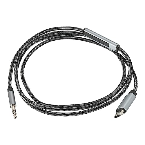 sourcing map USB Typ C bis 3.5mm Stecker Audio Aux Jack Kabel Kopfhörer HiFi Auto Stereo Adapter Kordel mit Integrierte Mikrofon Fernbedienung Lautstärkeregler von sourcing map