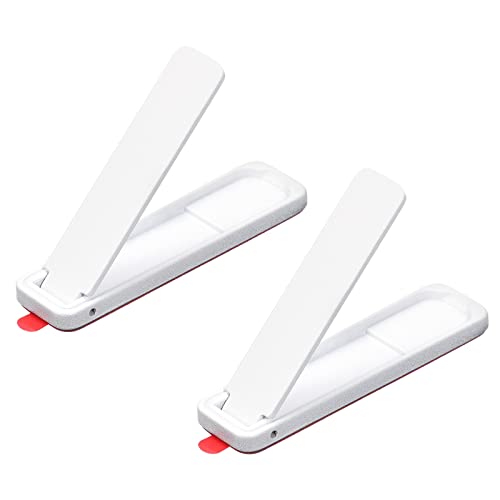 sourcing map Ultradünne Handyständer 2Pack Horizontal und Vertikal Schreibtisch Ständer Aufkleber Tragbarer Telefonständer für Meisten Smartphone Handytaschen Tabletten Weiß von sourcing map