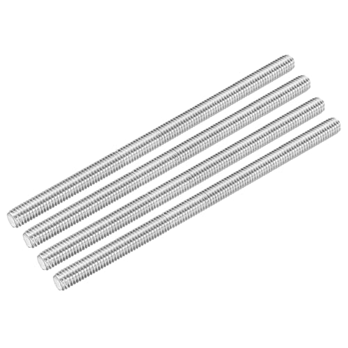 sourcing map Vollgewindestange, 0,95 cm (3/8 Zoll), 16 UNC, Gewindesteigung, 304 Edelstahl, Rechtsgewindestangen, 40 cm, 4 Stück von sourcing map