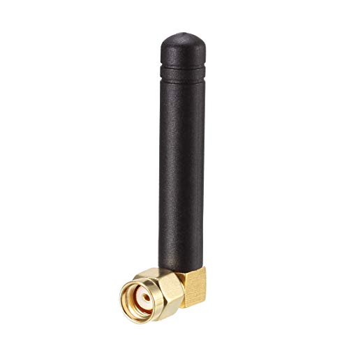 sourcing map WiFi Antenne 2dBi 2,4/5,8GHz SMA/RP-SMA rechtwinklig Winkelstückanschluss RP-SMA Stecker 2Stk. von sourcing map