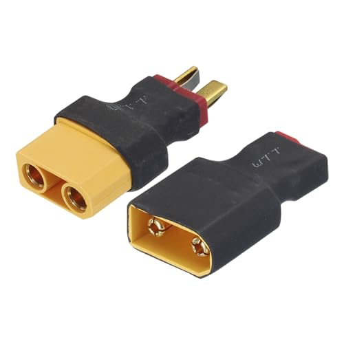 sourcing map XT90 Stecker an T-Stopfen Weiblich XT90 Buchse zu T-Stopfen Männlich Steckverbinder Adapter für RC RC LiPo Akku Konverter von sourcing map