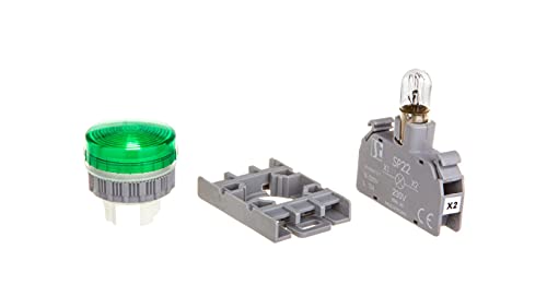 Signalleuchte 22mm grün 230V AC SP22-LZ-230-BA9S. spamel 5907723054936 von spamel