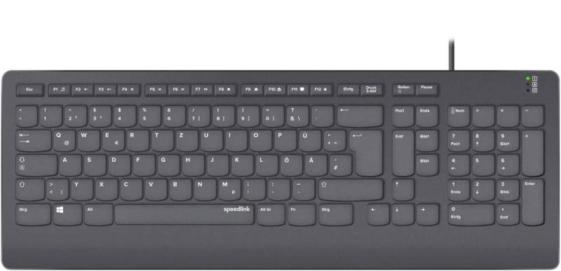 Speedlink HI-GENIC Antibacterial Tastatur, schwarz - DE Layout von speedlink