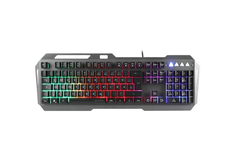 Speedlink LUNERA Metal RGB Rainbow Gaming Tastatur, schwarz - DE Layout von speedlink